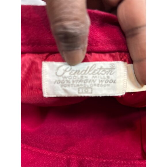 Pendleton Womens Vintage 100% Virgin Wool Skirt Suit Set Red Jacket & Skirt Sz10 - Picture 14 of 14